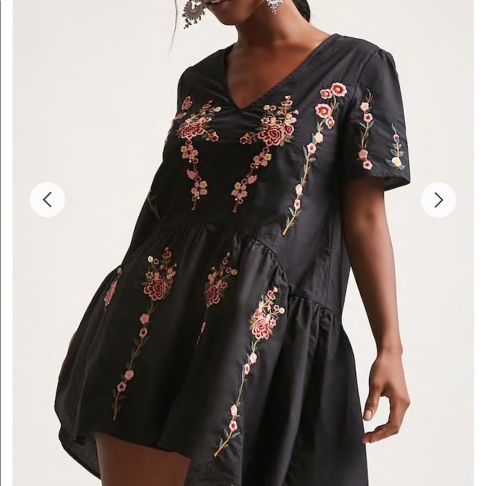 Forever 21 Floral Drop Waist Tunic